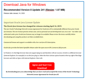 java-download-license